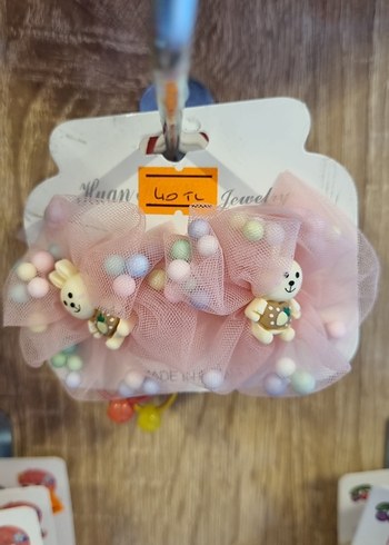 Mor Fiyonk Detaylı Çocuk Saç Tokası - Görsel 5