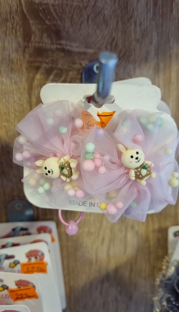 Mor Fiyonk Detaylı Çocuk Saç Tokası - Görsel 4