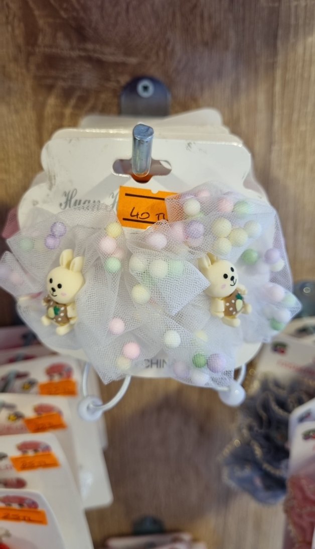 Mor Fiyonk Detaylı Çocuk Saç Tokası - Görsel 2