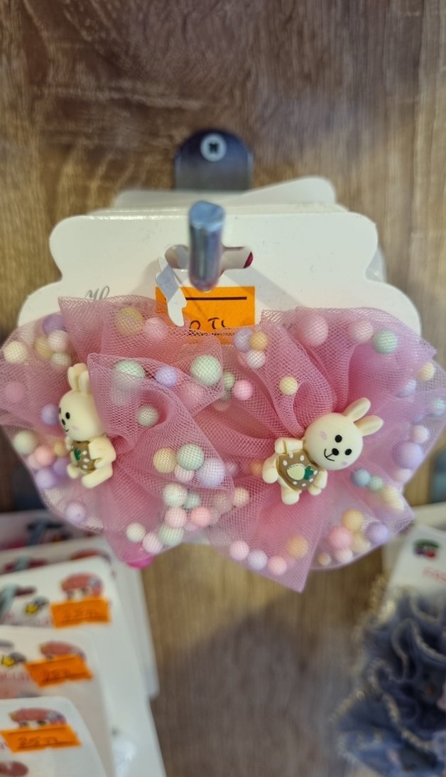 Mor Fiyonk Detaylı Çocuk Saç Tokası - Görsel 3