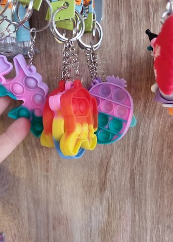 Renkli Kalp Popit Anahtarlık - Görsel 4