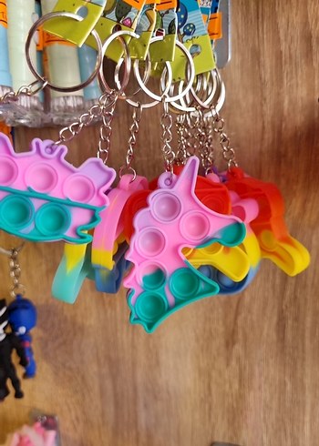 Renkli Kalp Popit Anahtarlık - Görsel 2