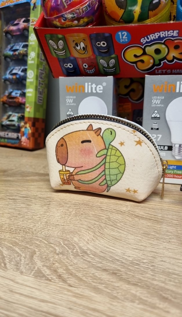 Renkli Baskılı Fermuarlı Çocuk Cüzdanı - Görsel 5