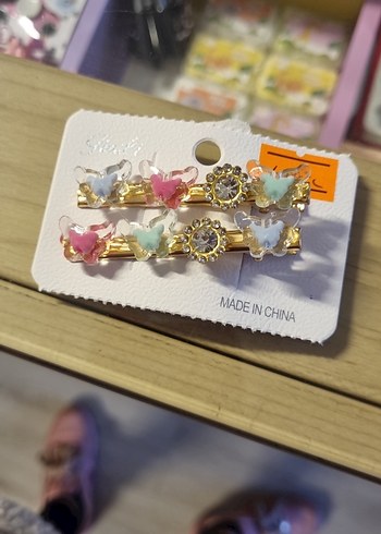 Renkli Pastel Kelebekli Bohem Toka Seti - Görsel 4