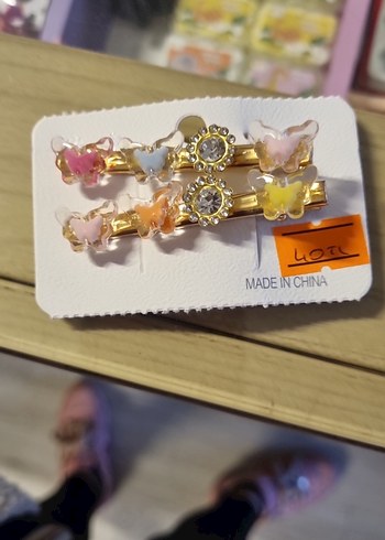 Renkli Pastel Kelebekli Bohem Toka Seti - Görsel 2