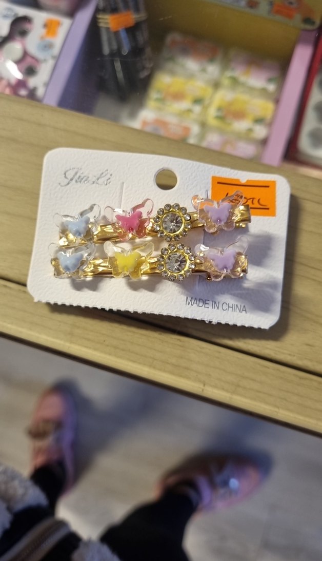 Renkli Pastel Kelebekli Bohem Toka Seti - Görsel 3