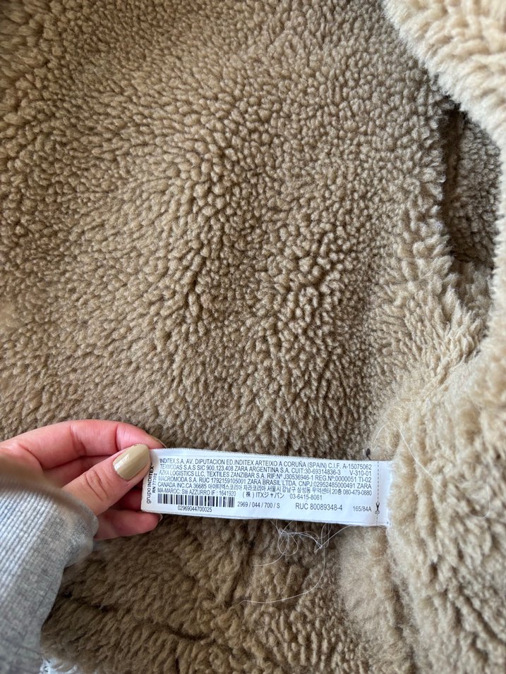 Zara İçi Kürklü Kahverengi Deri Ceket S - Görsel 3