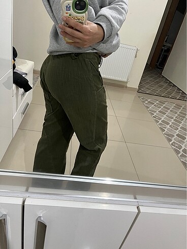 Y2k haki baggy pantolon
