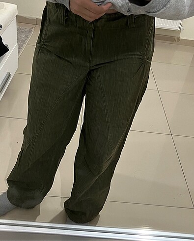 m Beden Y2k haki baggy pantolon