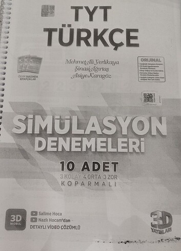 TYT Türkçe Branş deneme 3D yayınları 