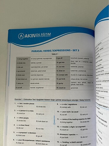Beden Renk AKIN DİL YKS DİL VOCABULARY VOL 2