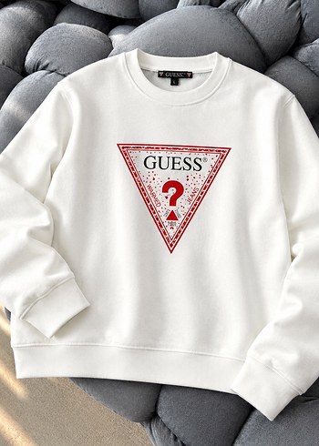 Guess Beyaz Triko Sweatshirt