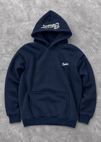 Pull and Bear Pull Bear Lacivert Kapusonlu Sweatshirt