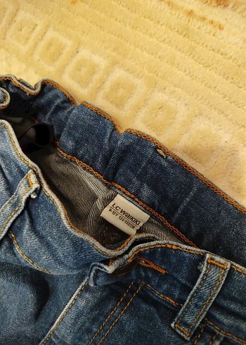 Mavi Bağcıklı Normal Kesim Kadın Kot Pantolon - Görsel 2