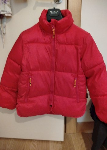 Kız Çocuk Kırmızı Mini Mont - Görsel 3