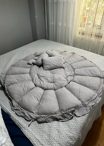 Yıldız Desenli Siyah Pamuklu Bebek Uyku Seti - Görsel 2