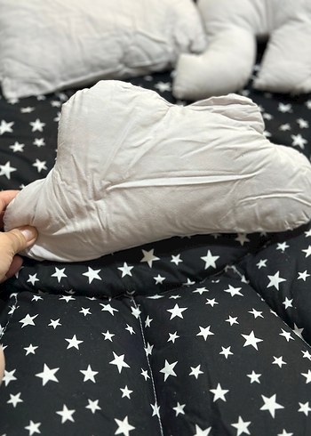 Yıldız Desenli Siyah Pamuklu Bebek Uyku Seti - Görsel 3
