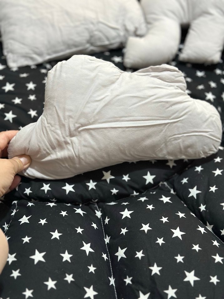 Yıldız Desenli Siyah Pamuklu Bebek Uyku Seti - Görsel 3