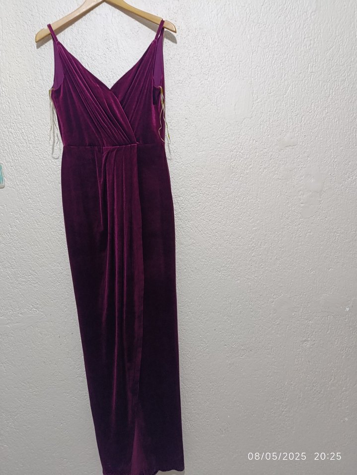 L beden kadife gece elbisesi - Görsel 2
