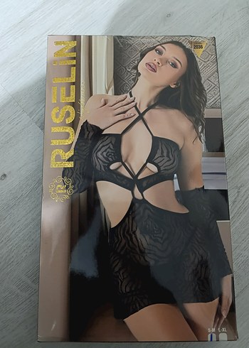 siyah tül detaylı fantazi iç giyim - Görsel 2