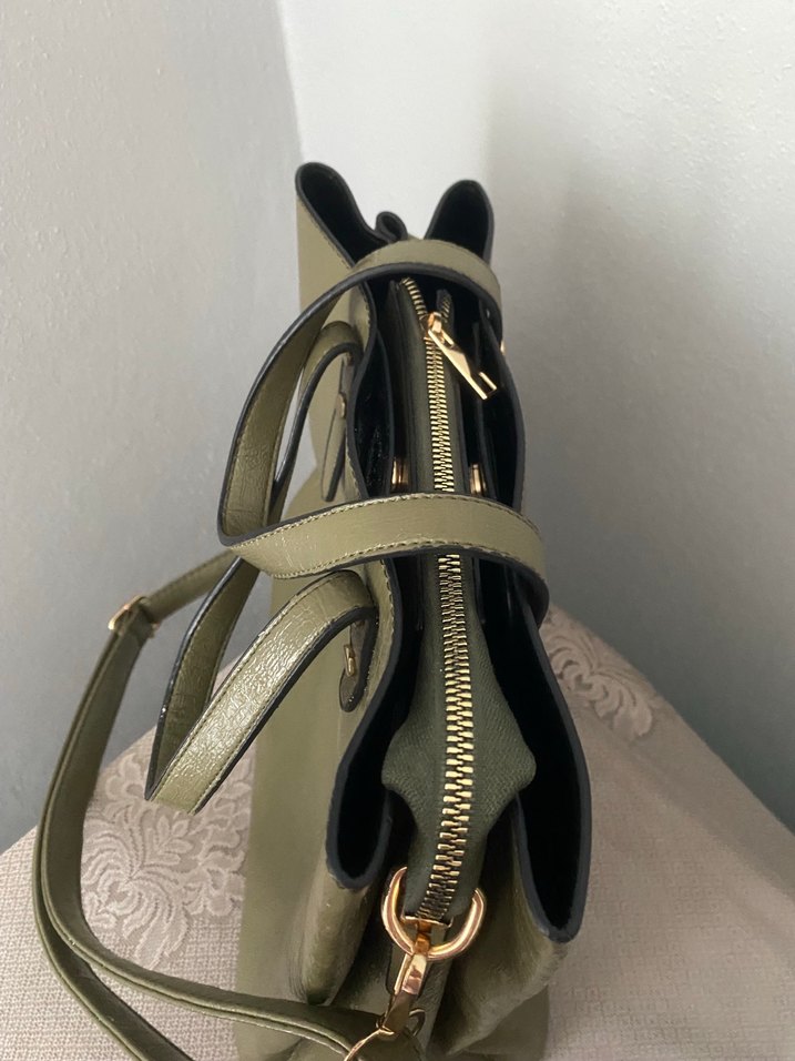 Kahverengi Yılan Desenli Deri Kadın Çanta - Görsel 2