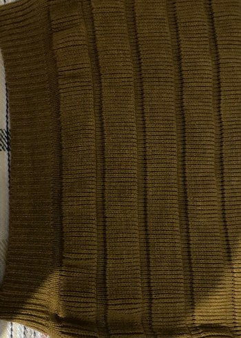 Kadın Kahverengi Boğazlı Triko Kazak - Görsel 3