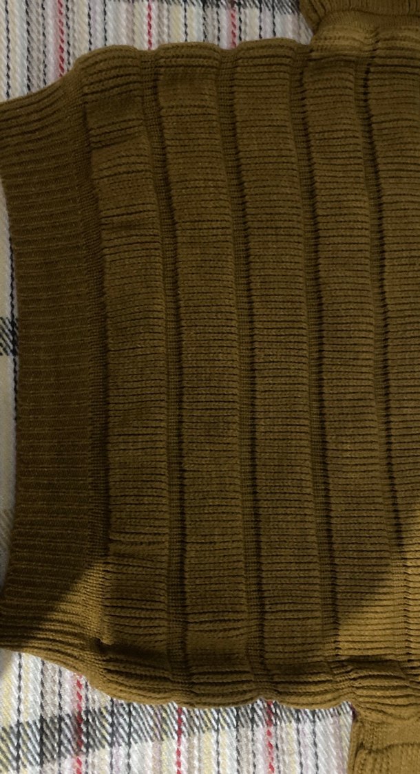 Kadın Kahverengi Boğazlı Triko Kazak - Görsel 3