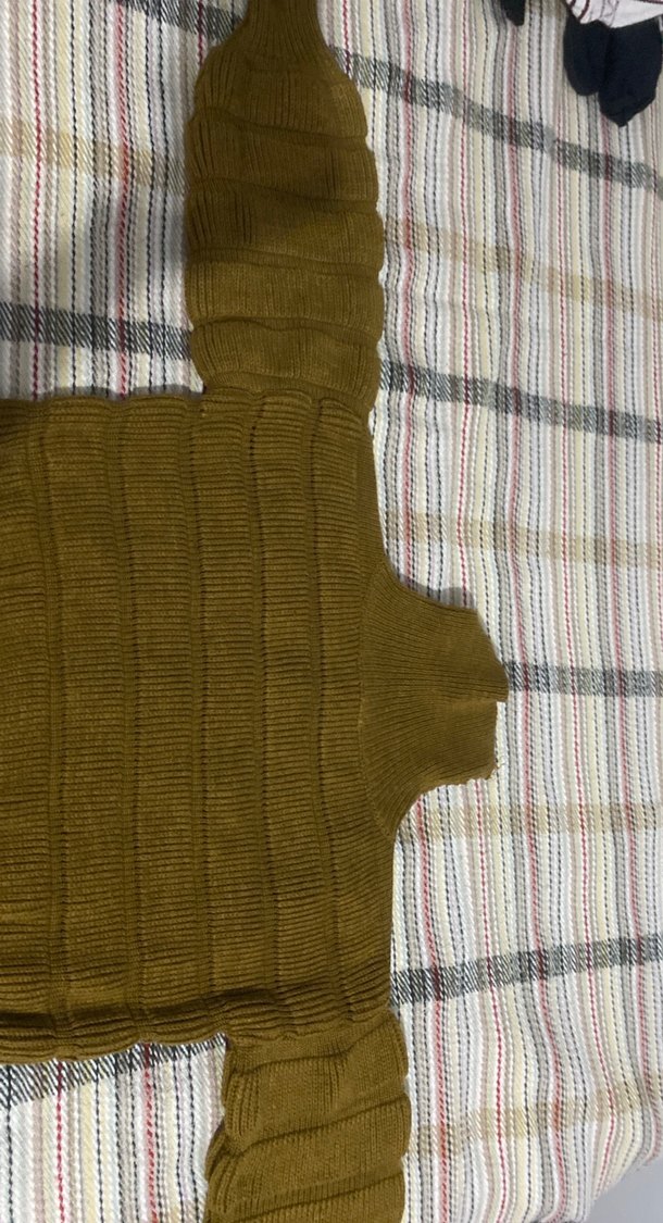 Kadın Kahverengi Boğazlı Triko Kazak - Görsel 2