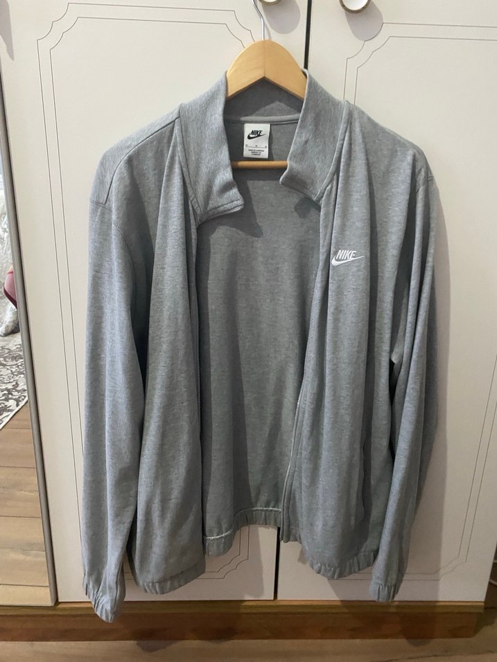 Gri Nike Fermuarlı Erkek Sweatshirt - Görsel 3