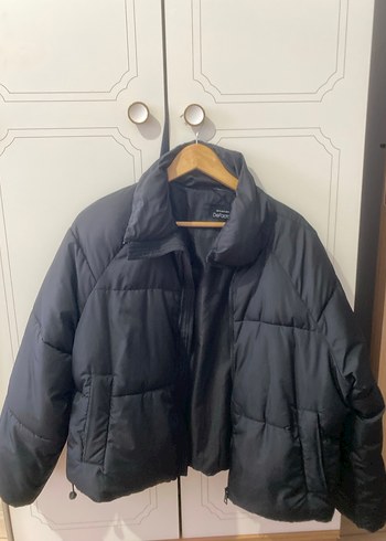 Kadın Siyah Midi Kışlık Fermuarlı Mont - Görsel 5