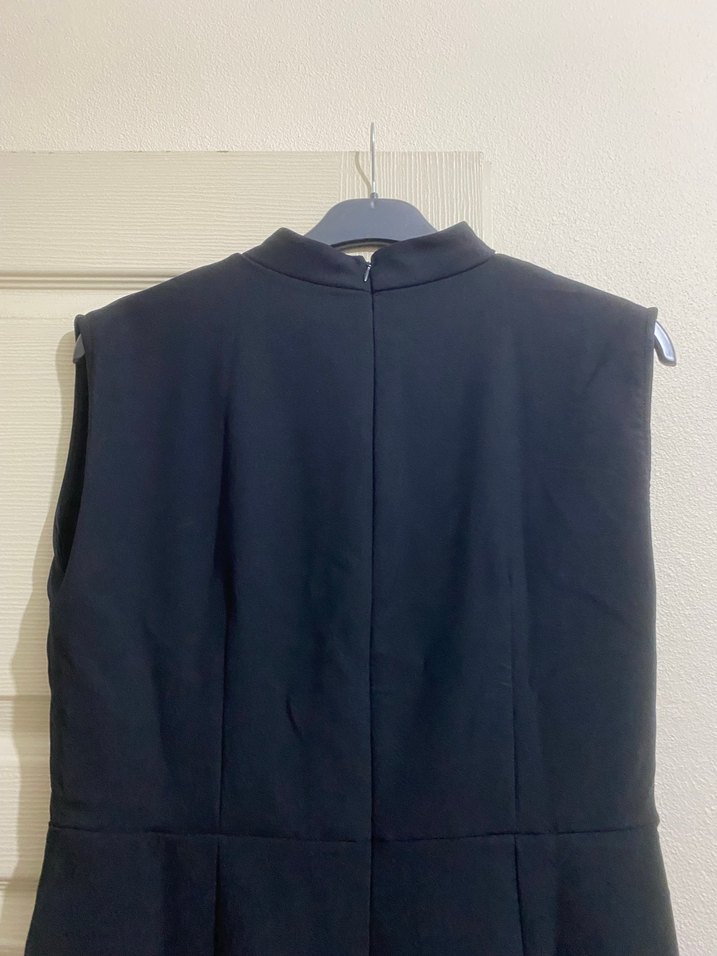 Yüksek Yakalı Siyah Uzun Abiye Elbise - Görsel 4