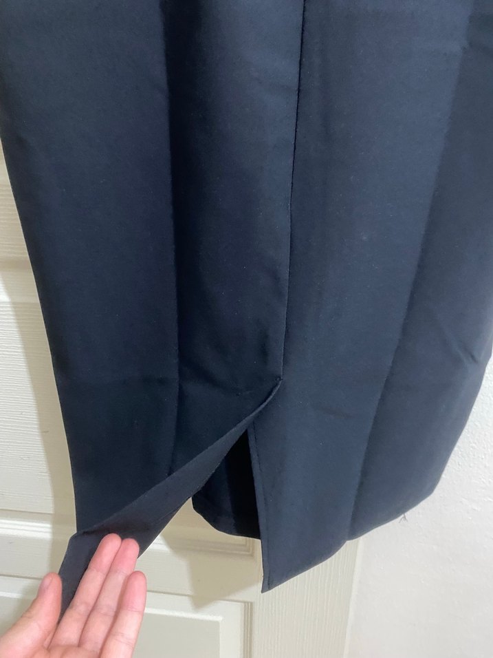 Drapeli Siyah Uzun Kadın Elbise - Görsel 5