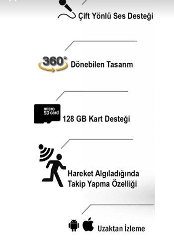 kablosuz wifi bebek izleme ip kamerası ,3 antenli gece görüşlü - Görsel 5