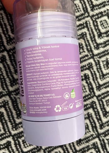 Saç şekillendirici wax - Görsel 2