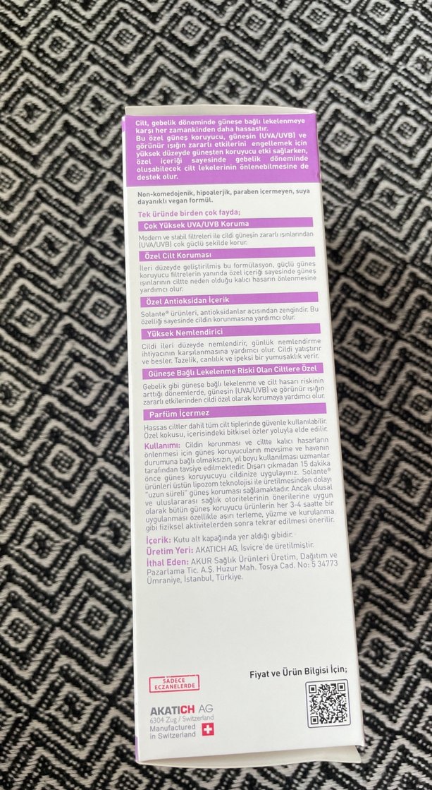 Solante Pregna SPF50+ Güneş Kremi 150 ml - Görsel 2