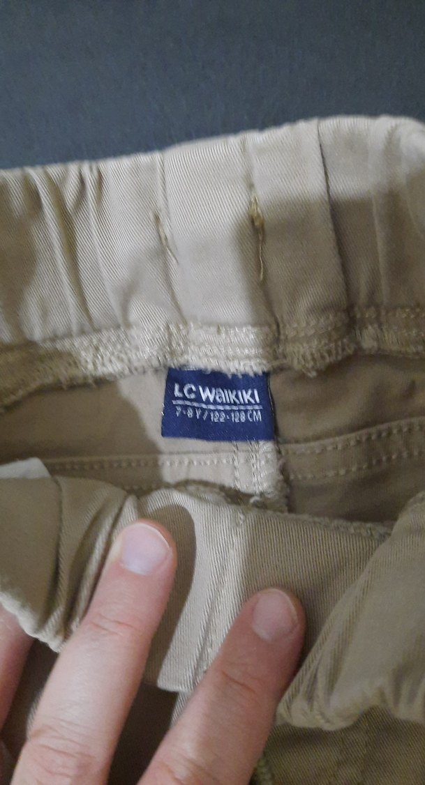 Bej Erkek Çocuk Kemerli Pantolon - Görsel 3