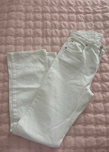 Stradivarius Beyaz Denim Jean
