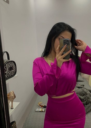 Parlak Mini Pembe Kadın Takım