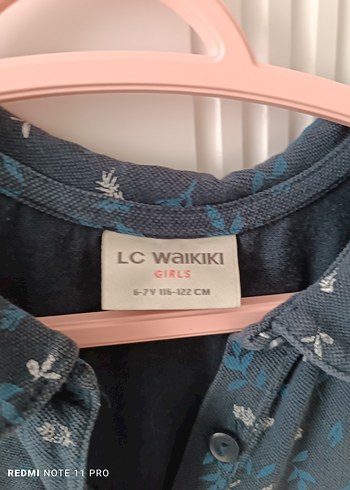 LC Waikiki Düğmeli Lacivert Kız Çocuk Kolsuz Kot Elbise