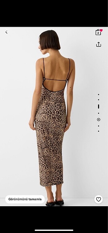 Bershka BERSHKA LEOPAR ELBİSE