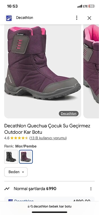 Decathlon Bebek kar botu