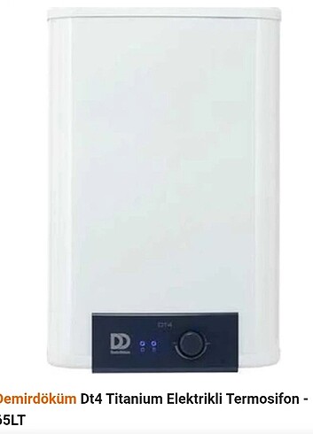 DEMİRDÖKÜM DT TİTANİUM ELEKTRİKLİ TERMOSİFON 65 LT