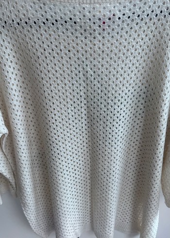 Beyaz Kelebek Baskılı Bohem Kadın Triko - Görsel 3