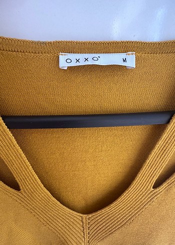 Sarı V Yaka Triko Kadın Kazak - Görsel 3