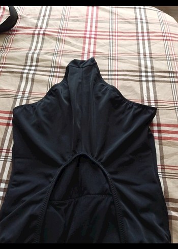 Siyah Kadın Strappy Mayo - Baskılı - Görsel 4