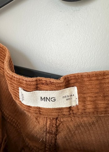 36 Beden Mango Kadın Kahverengi Kadife Pantolon