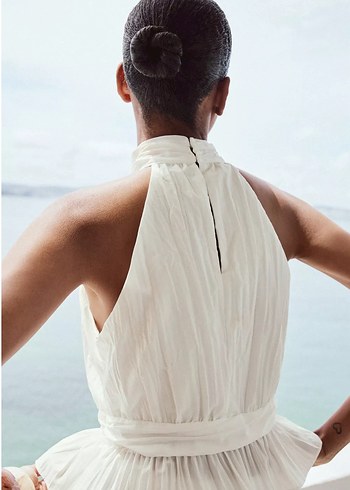 xs Beden Zara piliseli halter top