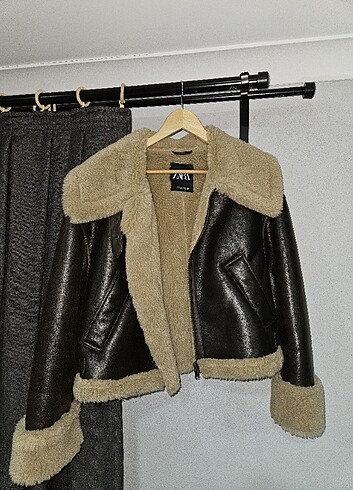 zara biker ceket kürklü