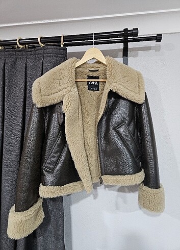 Zara zara biker ceket kürklü