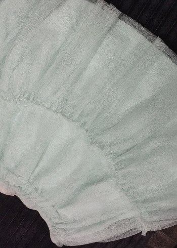 Kız Çocuk Gri Fırfırlı Gotik Etek 6 7 yaş olur